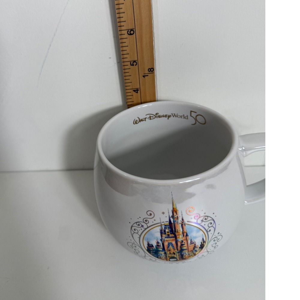 Disney World 50th Anniversary Iridescent Cinderella Castle Mug 21oz Stoneware - Picture 6 of 7